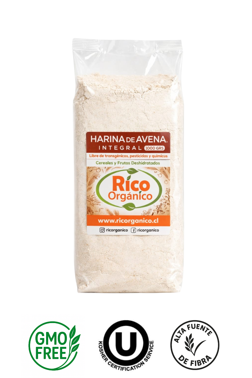 Harina de Avena Integral Premium 1 kg – Libre de GMO | Alta en Fibra y Energía Natural |