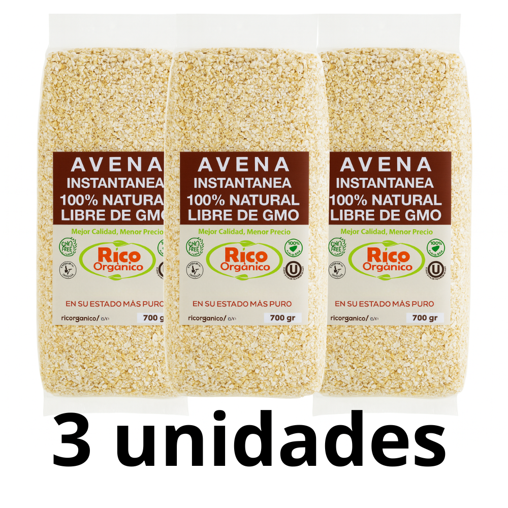 Avena Instantanea 700 grs, Libre de GMO PACK X 3
